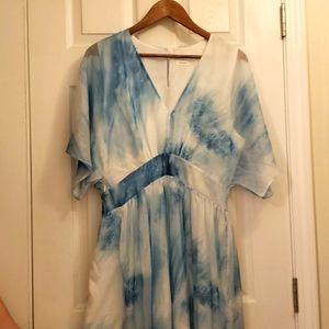 Amaryllis x Dani Austin Blue Tie Dye Maxi Dress